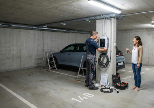 Puis-je poser une borne de recharge électrique dans mon parking